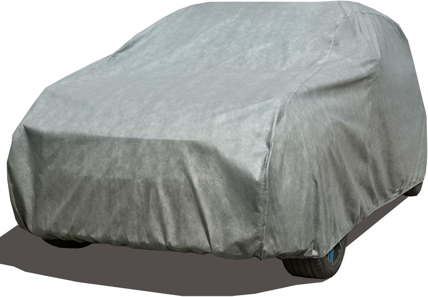 All Weather Waterproof SUV Car Cover, 7-Layer Non-Woven Cotton SUV Covers for Automobiles Car Snow Cover, Full Exterior Covers, Winter Rain Sun, Grey, Size SUV S1 175”-187”