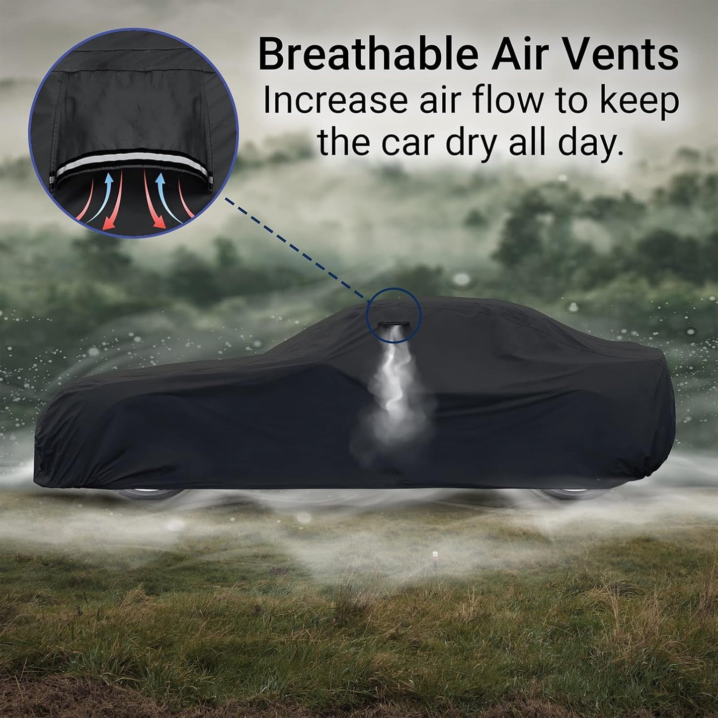 iCarCover Custom Car Cover Compatible with Mustang 1979-2004, Waterproof All Weather Rain Snow UV Sun Protector Full Exterior Indoor Outdoor Car Covers, Stripe (Black/Red)