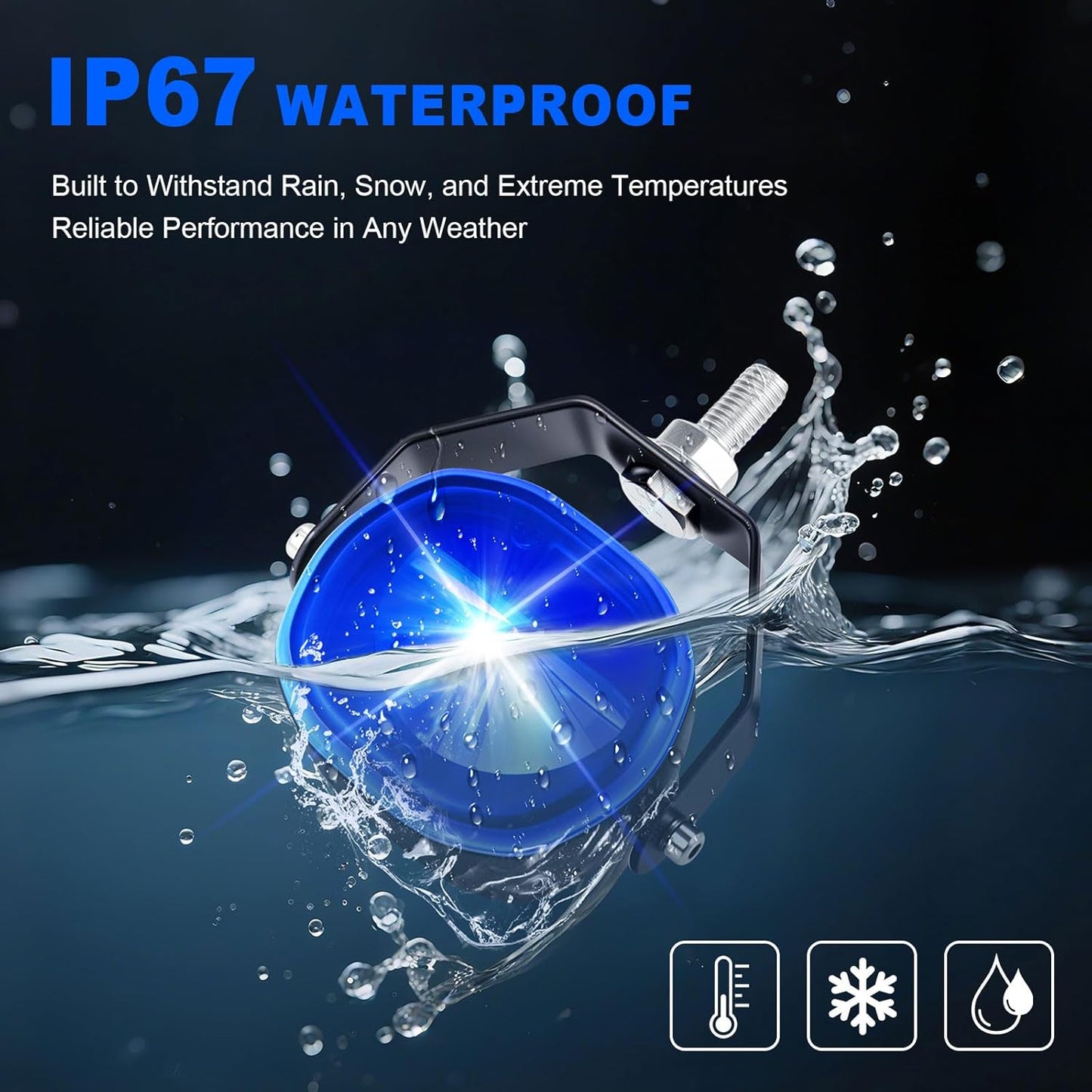 Forklift Arc Safety Light, LED Warning Lamp Blue Line Projection, Aluminum Housing, Stainless Steel Bracket, for Industrial Truck, Lift Truck, AGV, Warehouse, Logistics