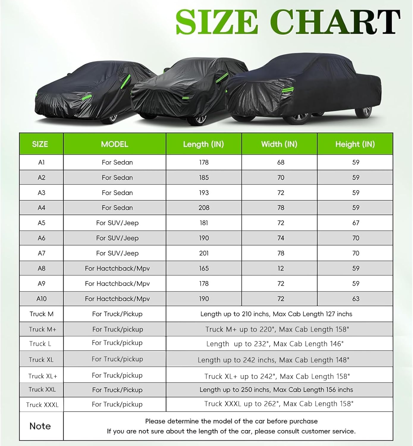 KouKou SUV Car Cover Waterproof All Weather, 7 Layers Outdoor Jeep Car Covers for Automobiles Rain Snow UV Protection, Universal Fit BMW X5, Ford Explorer, Acura MDX, ect.(Length 191-201 inch)