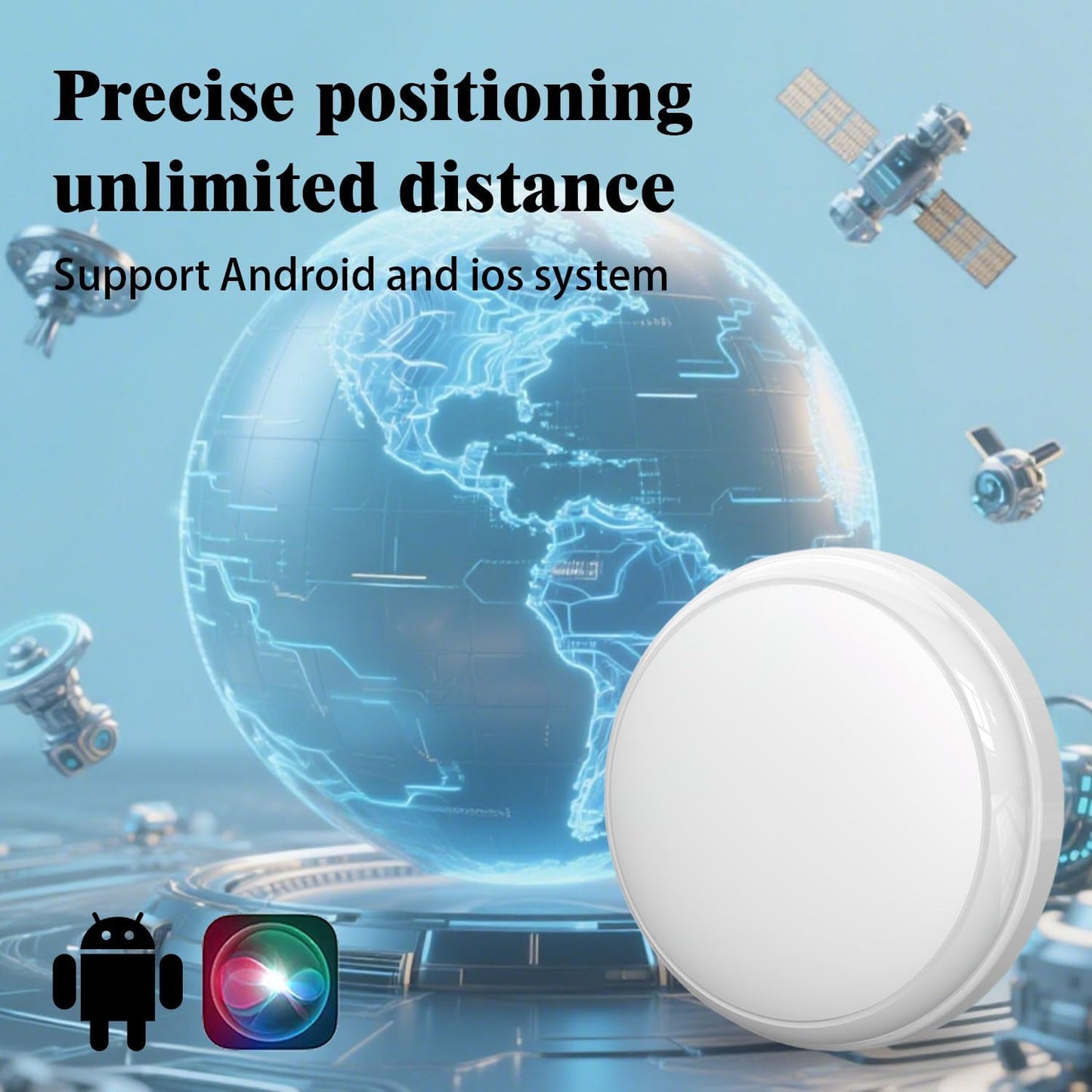 GPS Tracker for Vehicles, Pets & Valuables – No Subscription, Real-Time Tracking via App – Lightweight, Waterproof, Long Battery Life – Compatible with iOS & Android