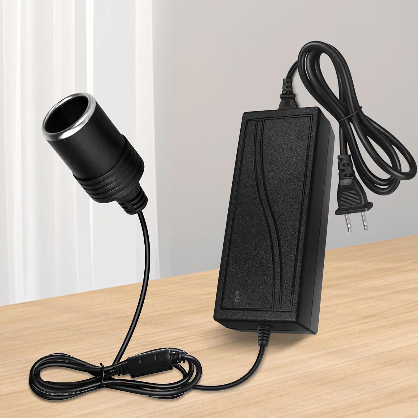 inShareplus 12V 5A 60W AC to DC Converter, 12 Volt Cigarette Lighter Adapter, AC 100-240V to DC 12V Car Lighter Adapter to Wall Outlet Adapter, 12V Power Supply for Car Devices (MP3, Fan, Dash Cam)