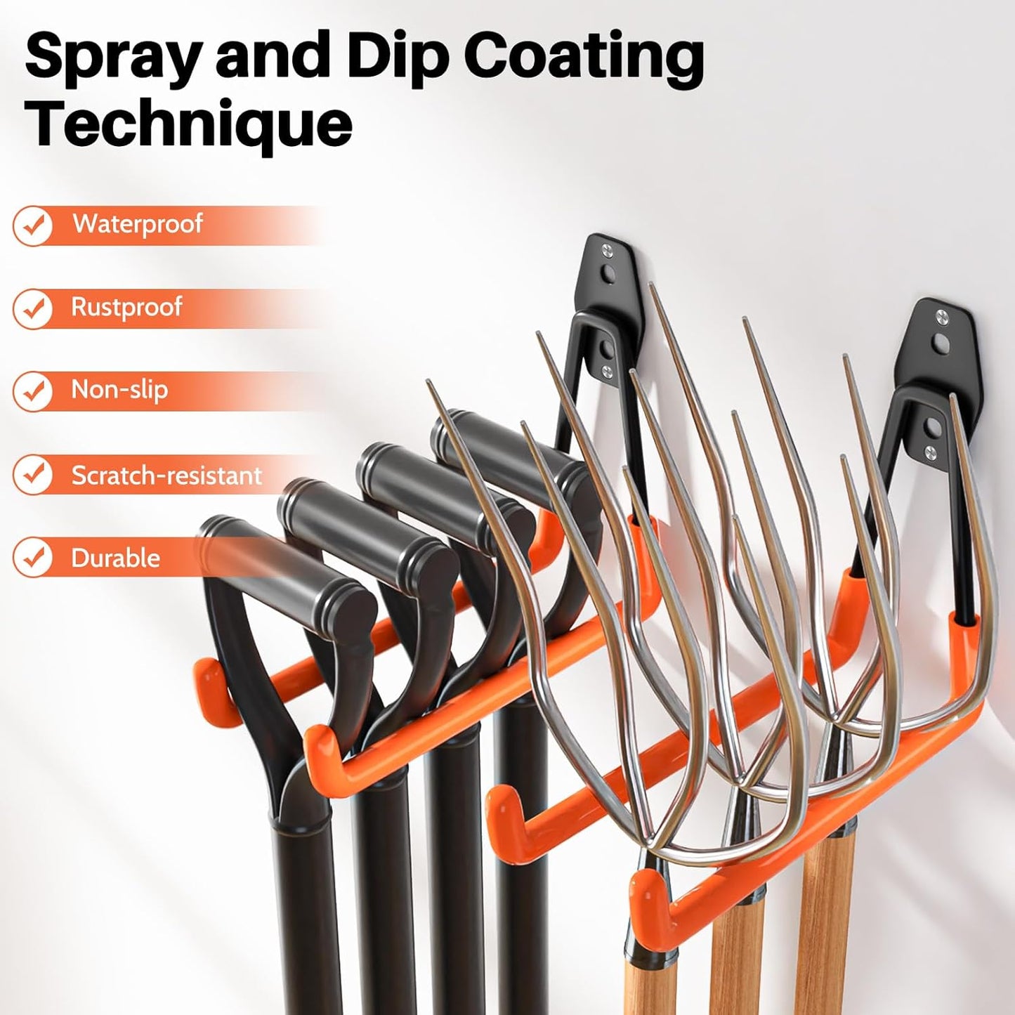 Garage Hooks Heavy Duty, 8 Pack Wall Mount Storage Hangers with Extension Cord Holder Organizer, for Power Tool, Garden Tool, Utility, Ladder, Hose and More