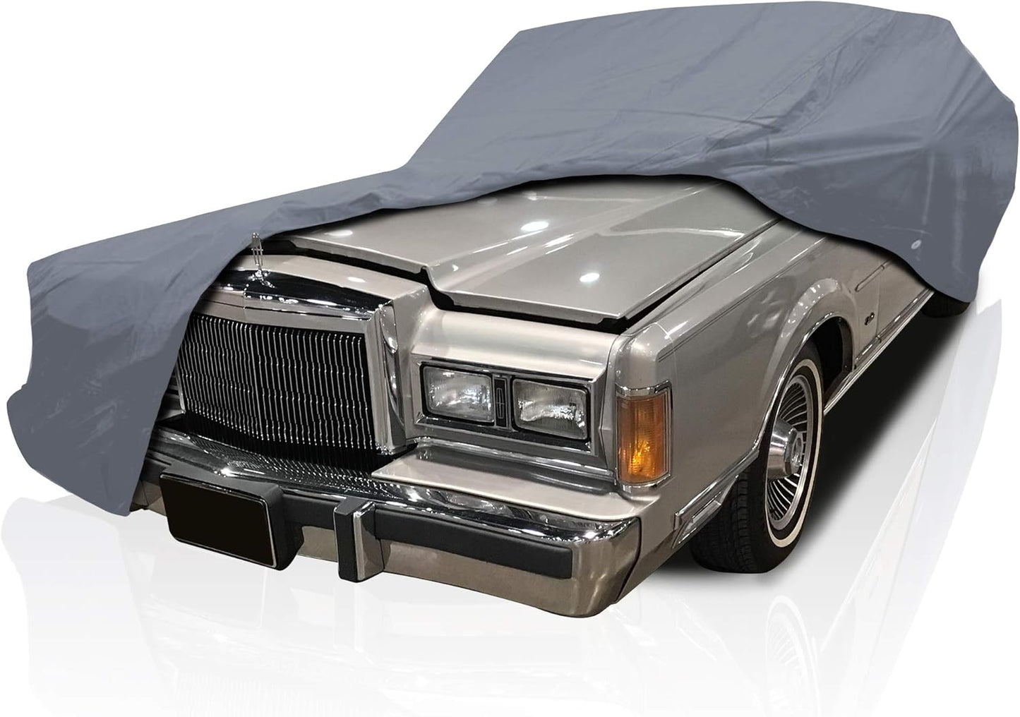 5 Layer Car Cover for Lincoln Mark V 1977-1979 Coupe 2-Door Semi Custom Fit Full Coverage Heavy Duty All Weather Protection Breathable Dust Wind Shield
