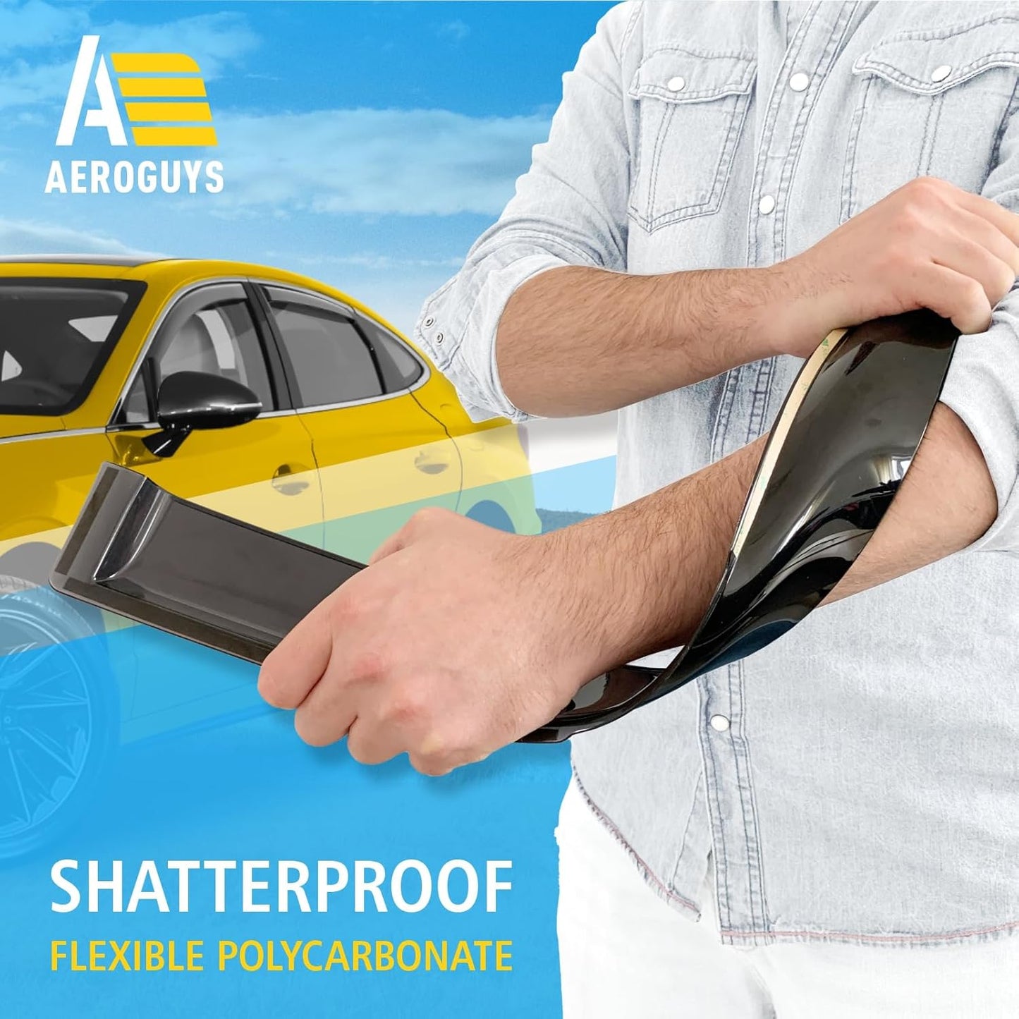 Extra Durable Window Deflectors in-Channel Window Visors Rain Guards Fit for Hyundai Sonata 2020-2025, Sun Visors, Wind Vent for Shades, Exterior Car Accessories - 4pcs. AG0802