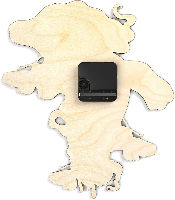 Wooden Wall Clock Trippy Mushrooms Non-Ticking Silent Battery Operated Home Decor DIY Numbers Cool Spooky Witchy House Warming Gift for Bedroom Girls Room Living Room Kitchen Halloween Fungi