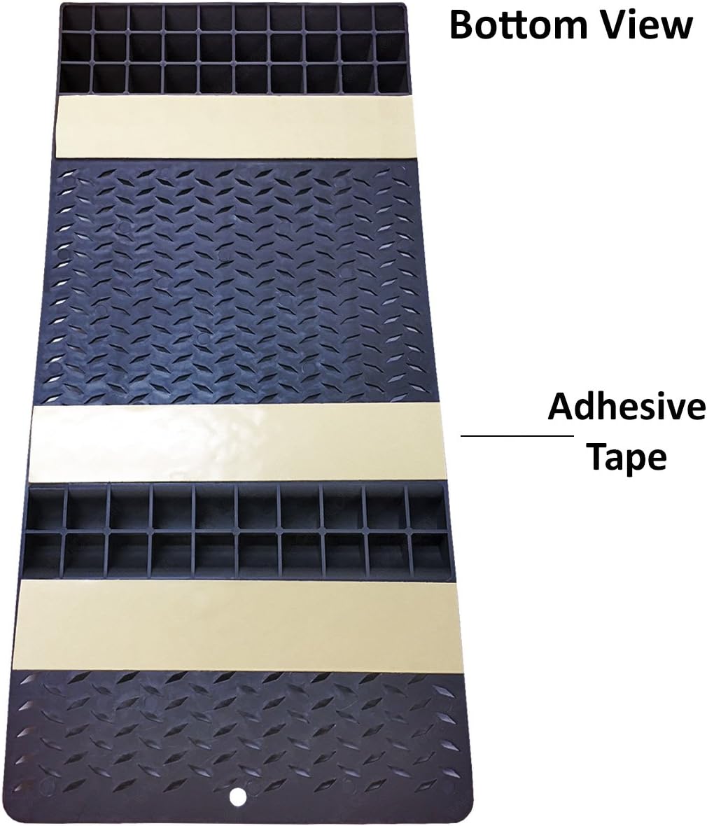 Electriduct Plastic Parking Mat Guides for Garage Vehicles, Antiskid Car Safety Park Aid - Gray