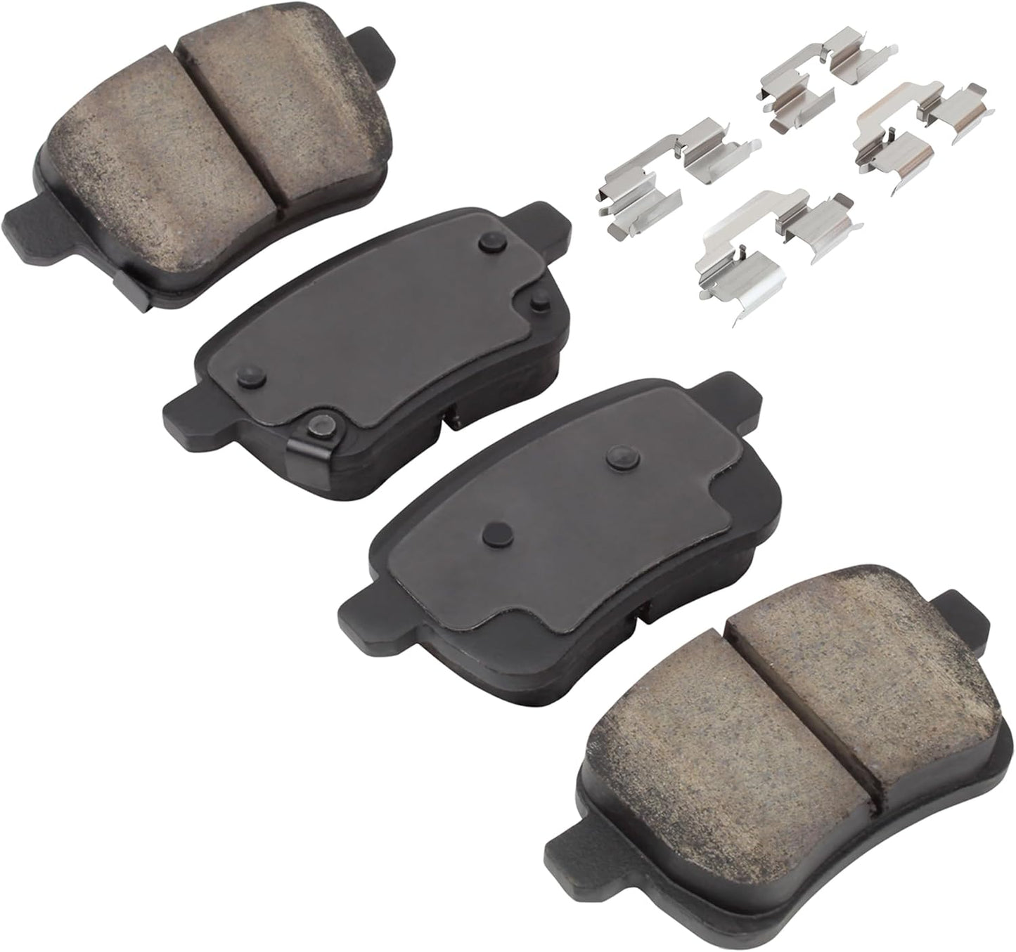 Premium Semi-Metallic Rear Brake Pads (1001-1722M) Compatible with Fiat 500L 2014-2020