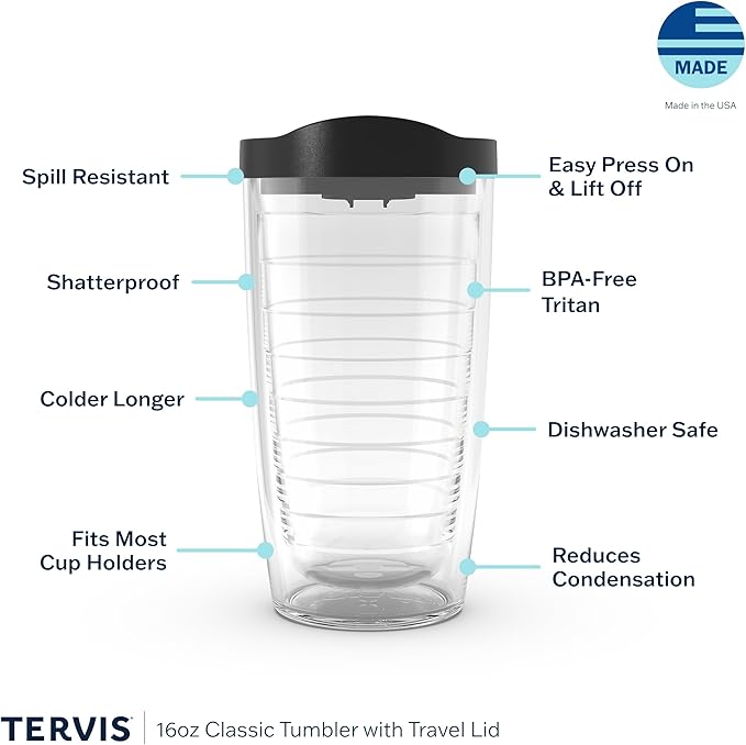 Tervis Dog Sayings Made in USA Double Walled Insulated Tumbler Travel Cup Keeps Drinks Cold & Hot, 16oz, Classic