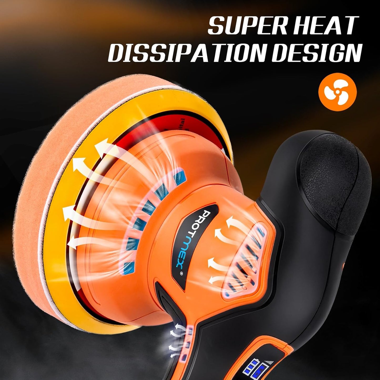 Cordless Car Buffer Polisher w/ 2x2000mAh 21V Batteries, 6 Inch Car buffer Waxer Kit, Car Polishing Machine w/ Extra 18 PCS Attachments & 6 Variable Speed, Car Buffer Polisher for Car Detailing