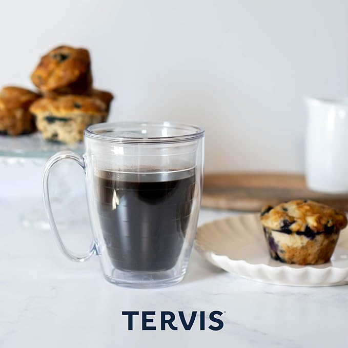 Tervis My Kids Have Paws Made in USA Double Walled Insulated Tumbler Travel Cup Keeps Drinks Cold & Hot, 16oz Mug with Handle, Clear