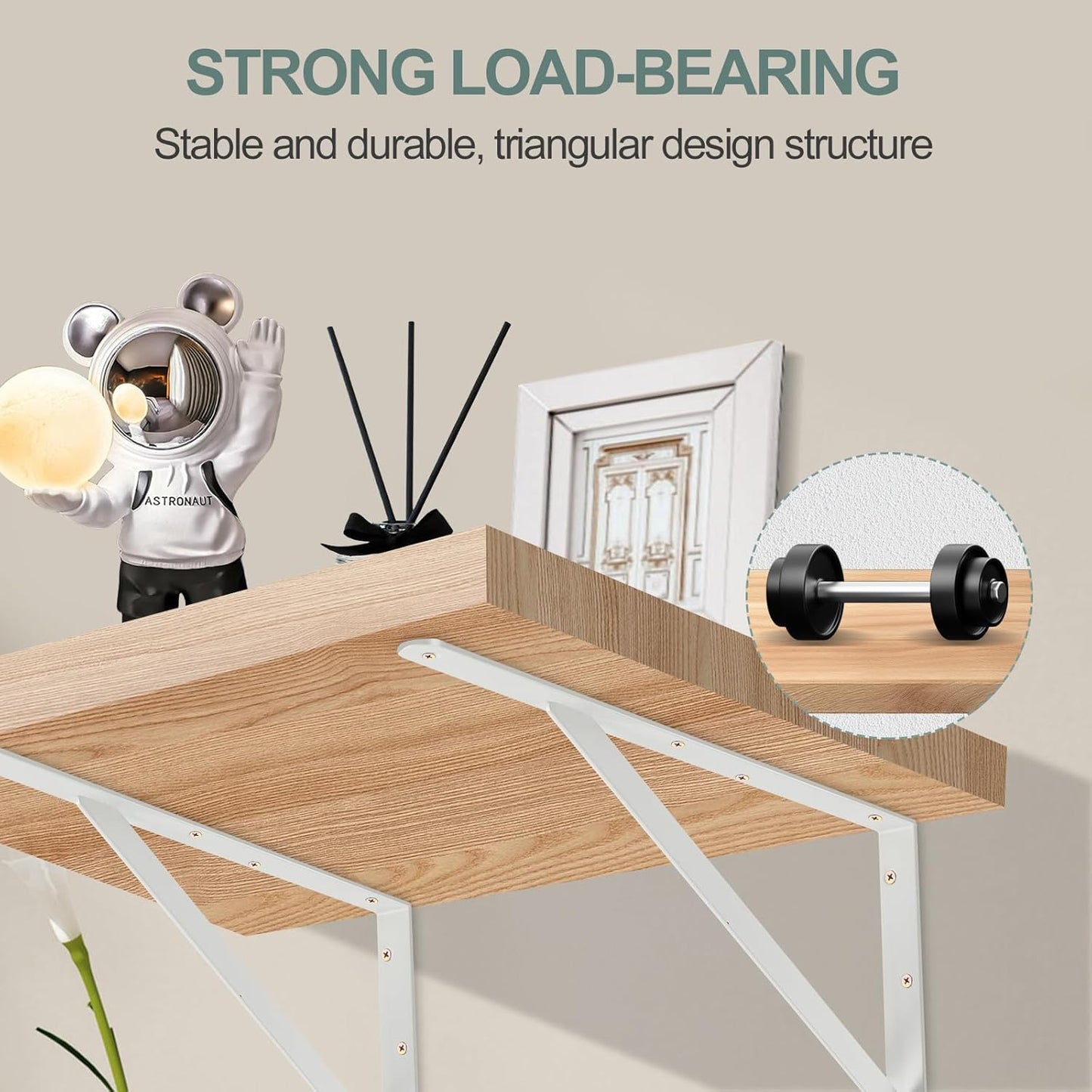 12 Pack L10 x H 8" White Heavy Duty Shelf Brackets with Screws Metal Shelf Brackets Shelf Support Angle Brackets for Shelves L Brackets Heavy Duty Floating Shelf