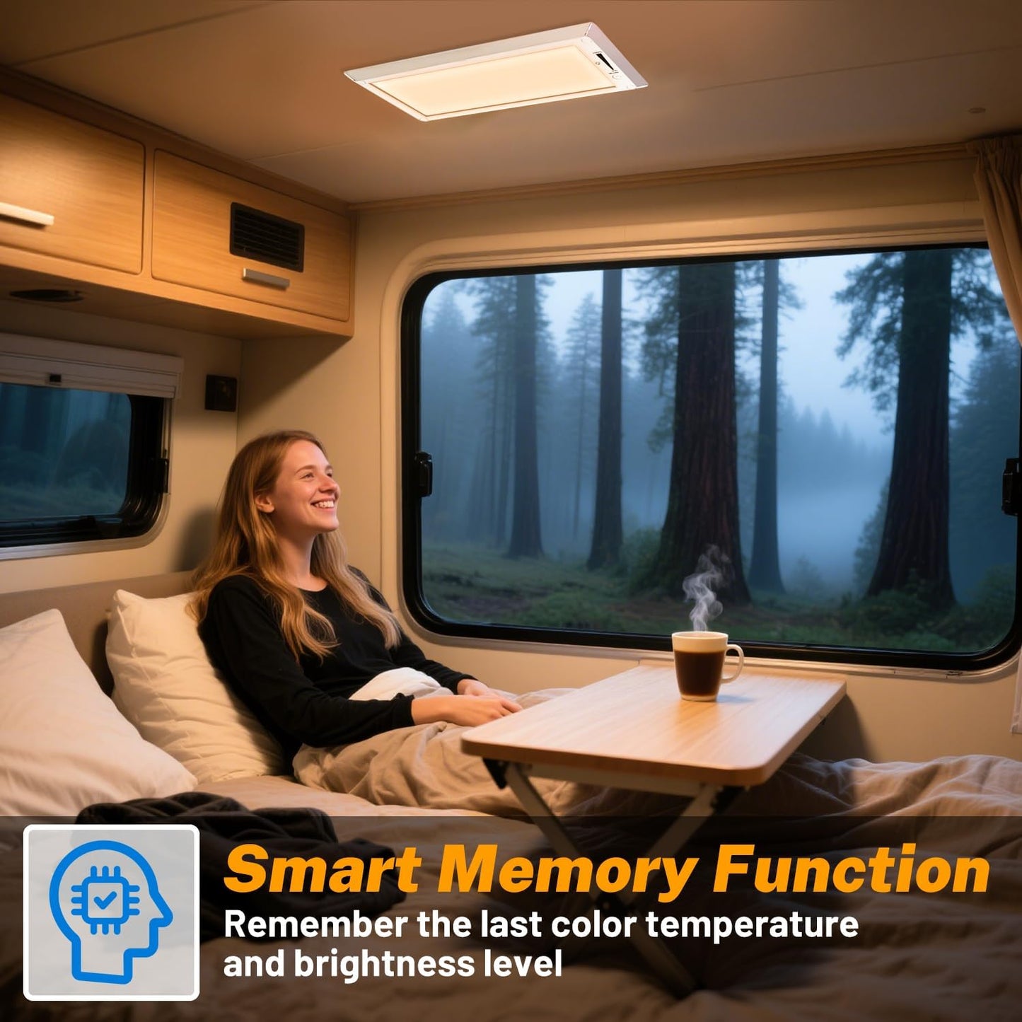 2 Pack RV Lights Interior,3 Color RV LED Super Bright Fixture,12V RV Ceiling Dome Light with ON/Off Dimmable Switch Energy Saving for RV/Camper/Car/Trailer/Boat