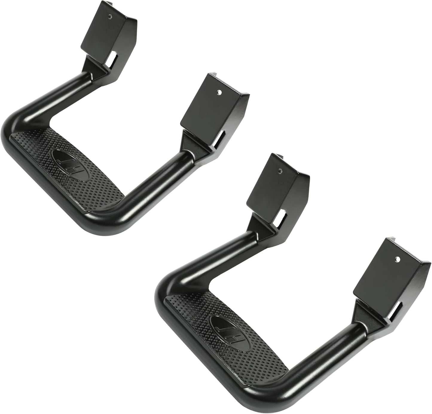 ECOTRIC Universal Side Steps-300LB Load, Electrophoresis Black Aluminum Step Rails for Trucks, Compatible with Chevy, Ford, Toyota, GMC, Dodge, Jeep & More