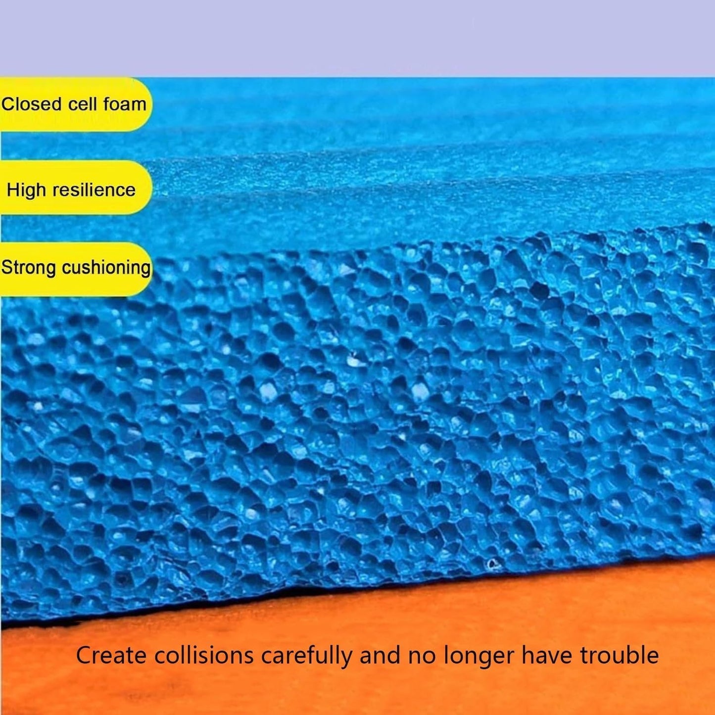 Garage Car Door Protector Wall Bumper Guard Extra Thick Self-Adhesive Furniture Warehouse Foam Column Protector for Parking Garages Cuttable, Yellow (Yellow, 2x10ft)