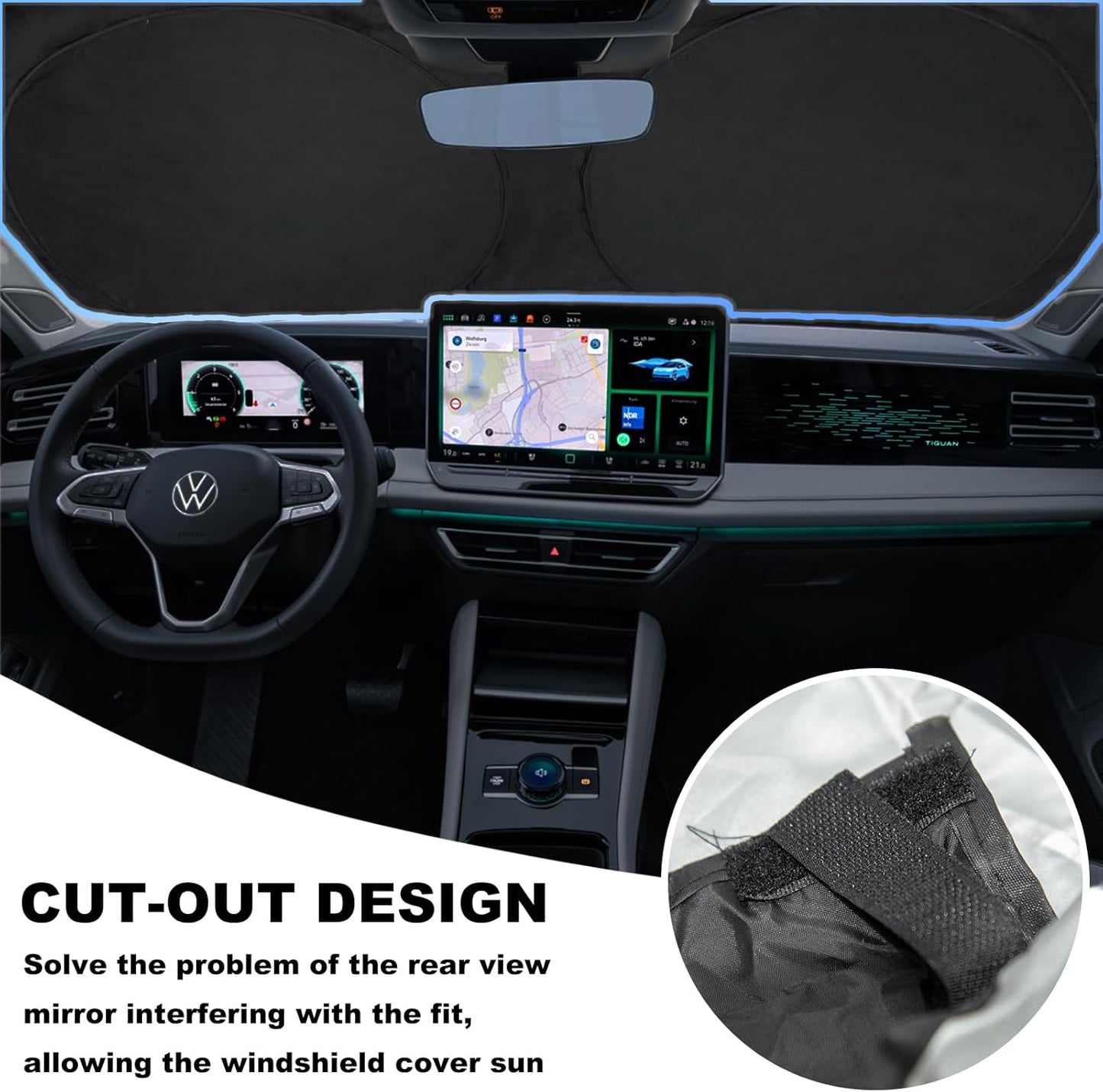 for Cadillac Escalade SRX XT5 XT6 STS DTS XT4 DeVille 2017 2018-2022 2023 2024 Windshield Sun Shade- Car Sunshades for Front Windows Shield Cover Custom Fit Cadillac SRX 2025 Accessories Sun Visor