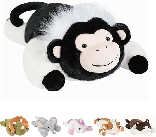 Weighted Stuffed Animals Monkey - 25" Big Toy Pillow Plushie Gifts for Kids Boys Girls & Adults, 5 lbs Ultra-Soft Washable Plush Pillowfort