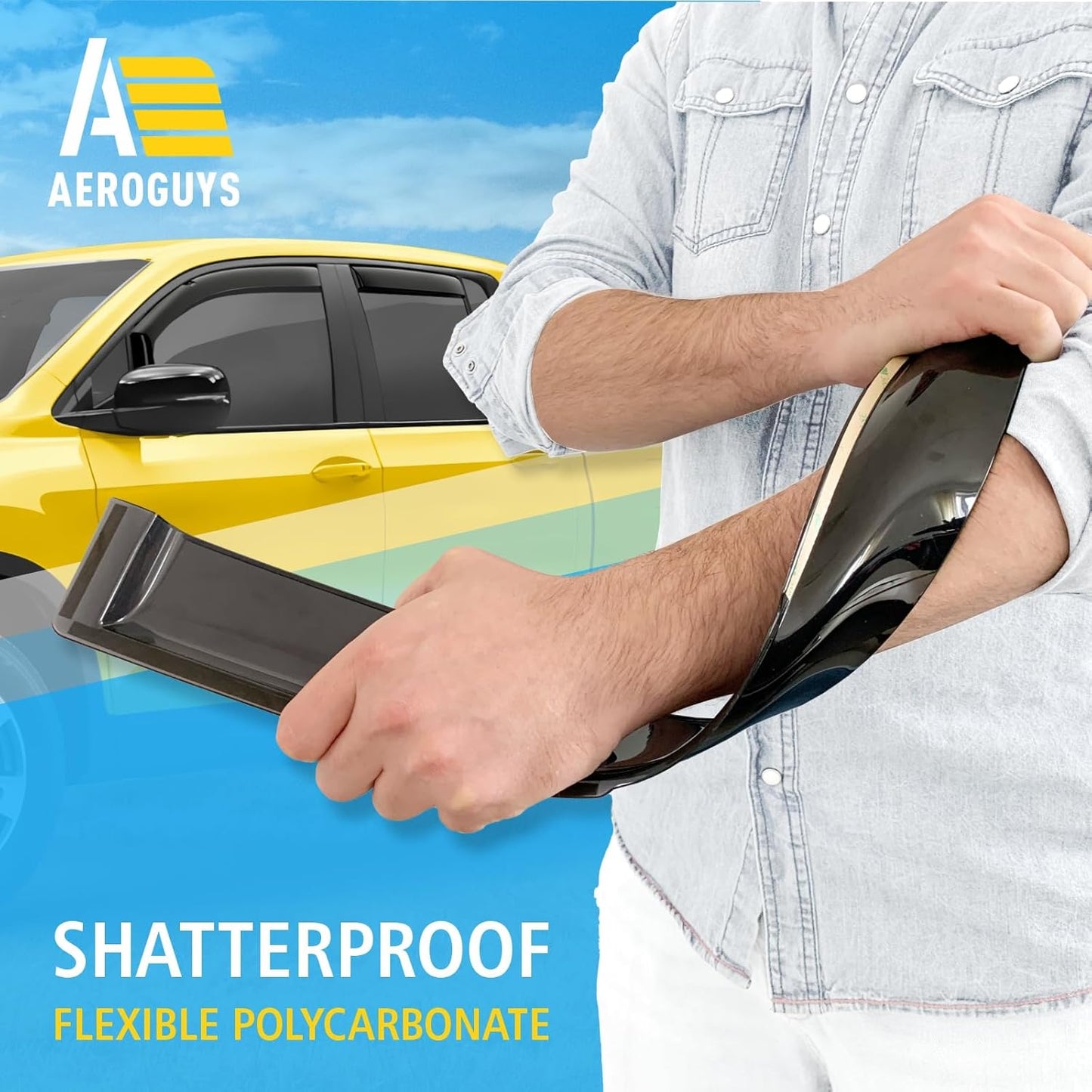 Extra Durable Window Deflectors in-Channel Window Visors Rain Guards Fit for Honda Ridgeline 2017-2025, Sun Visors, Wind Vent for Shades, Exterior Car Accessories - 4 pcs. AG0856