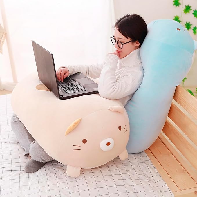 Big Cat Plush Pillow,Large Fat Cats Stuffed Animals Toy Doll for Girls,Bed,35.4 inches