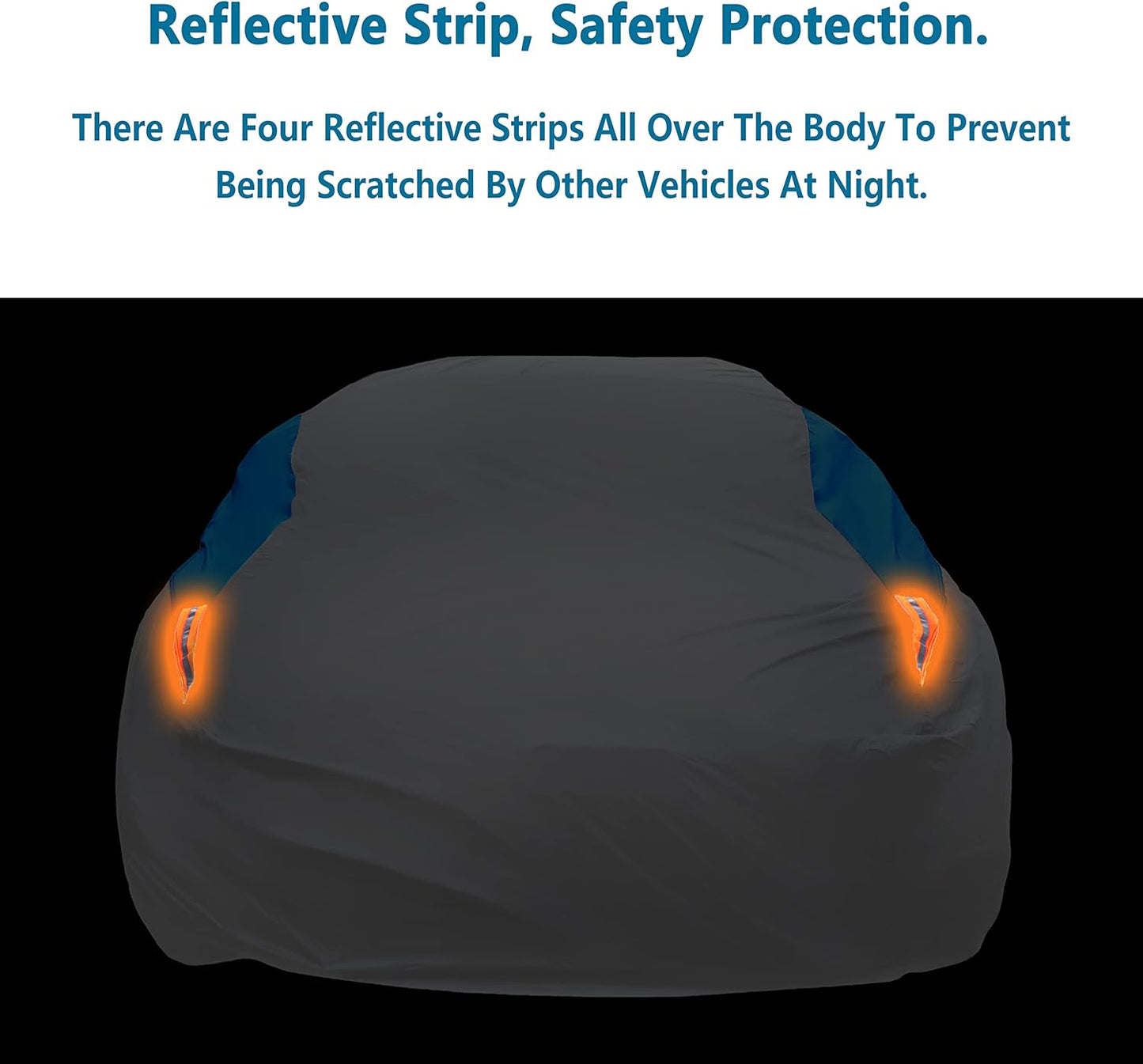 MORNYRAY Waterproof Car Cover All Weather Snowproof UV Protection Windproof Outdoor Full car Cover, Universal Fit for Sedan (Silvery, A3-Fit Sedan Length(178-185 inch)