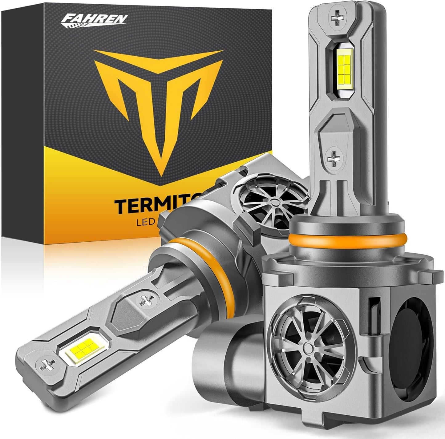 HB4 9006 Light Bulbs, 2024 Upgraded 22000LM Bright 6000K White Fog Bulbs with Cooling Fan,1:1 Halogen Size Design, 3-MIN Quick Installation, Pack of 2