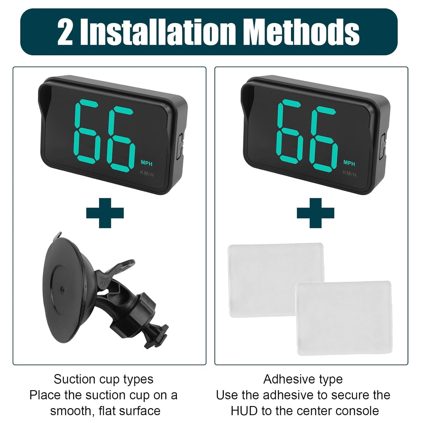GPS Digital Speedometer for Car MPH, Universal HUD Speed Meter with LED Large Font, Plug Play for Car Truck Motor SUV Golf Cart All Vehicles (2025 New with Bracket & Charger)