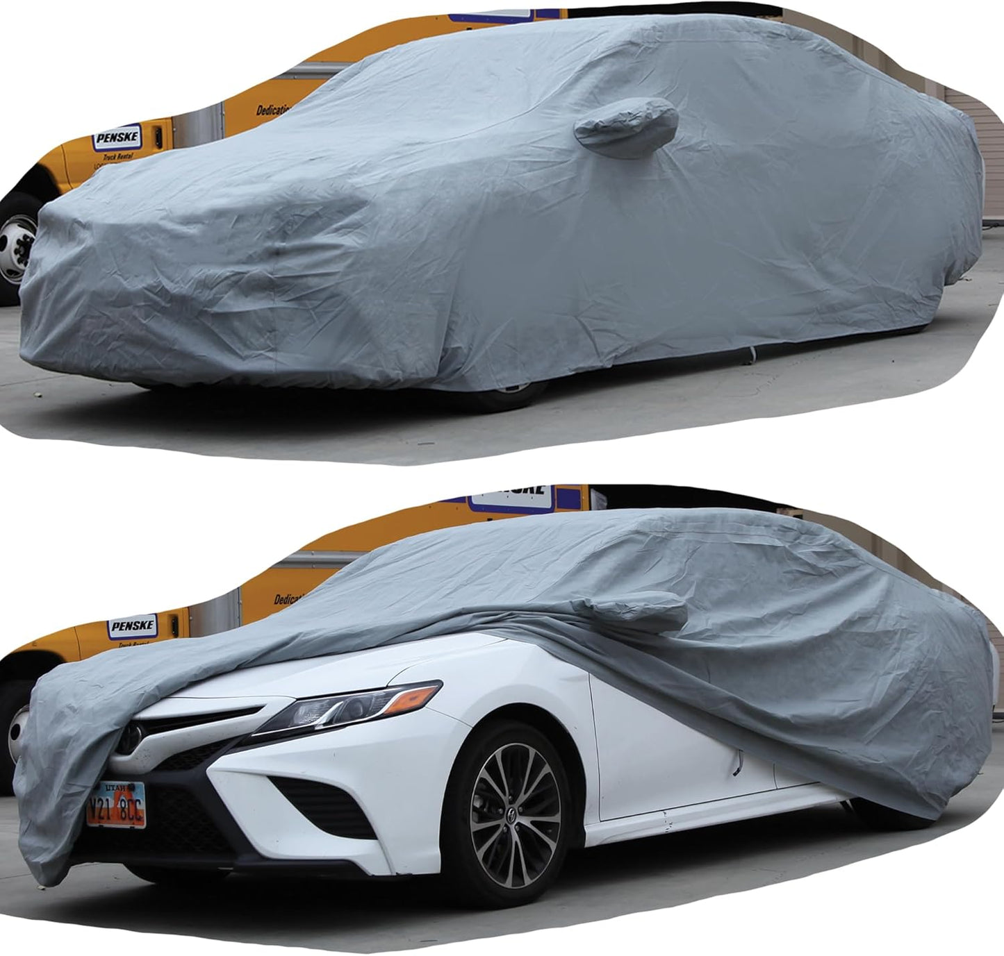 All Weather Waterproof car Cover Good for rain Snow uv Protection dust Large-Size Sedan Grand Prix 300 Charger Impala Regal MKZ Lacrosse LS Gray