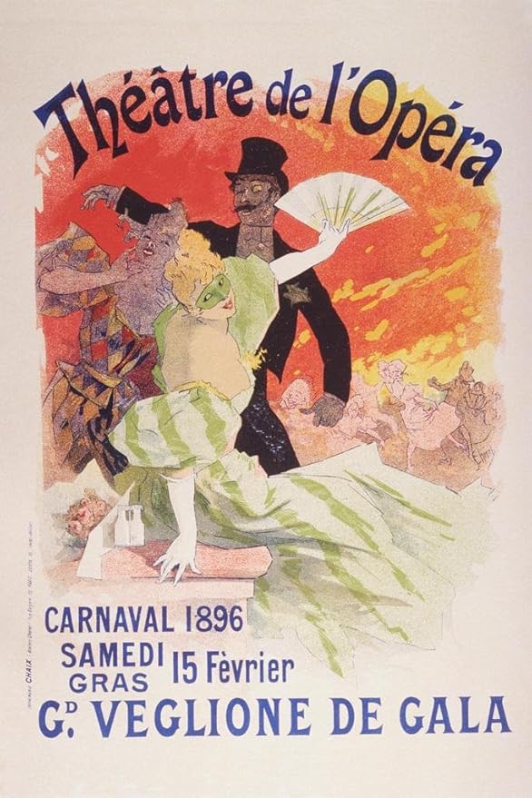 Theatre Of The Opera Vintage Illustration Art Deco Vintage French Wall Art Nouveau 1920 French Advertising Vintage Poster Prints Art Nouveau Decor Cool Wall Art Print Poster 16x24
