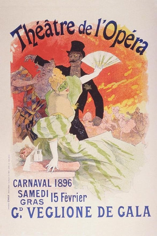 Theatre Of The Opera Vintage Illustration Art Deco Vintage French Wall Art Nouveau 1920 French Advertising Vintage Poster Prints Art Nouveau Decor Cool Wall Art Print Poster 16x24