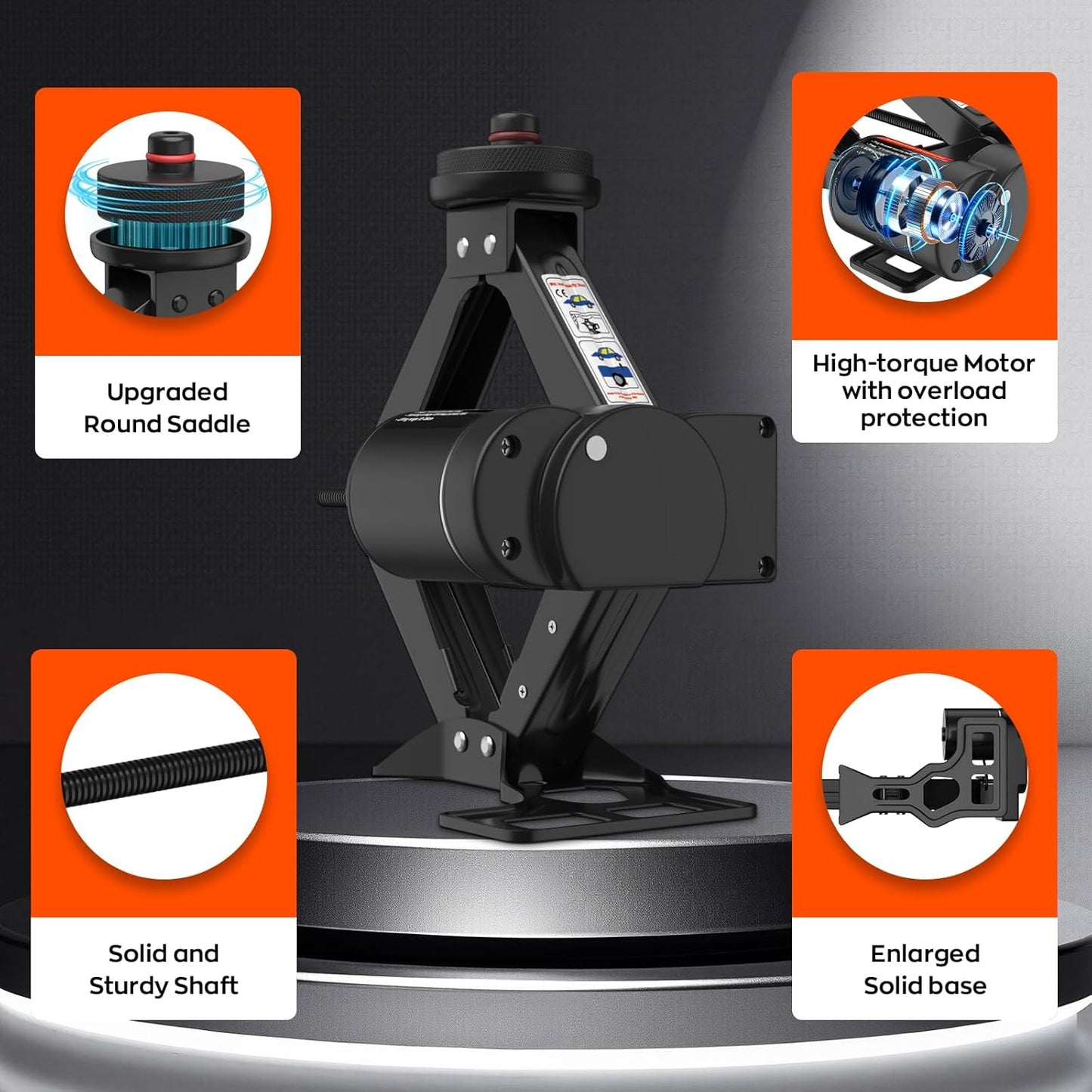 Electric Car Jack for Tesla, Portable 12V 2 Ton Tesla Tire Repair Tools, Electric Lifting Jack for Model Y/3/S/X, Tire Changing Kit for Tesla Vehicles.