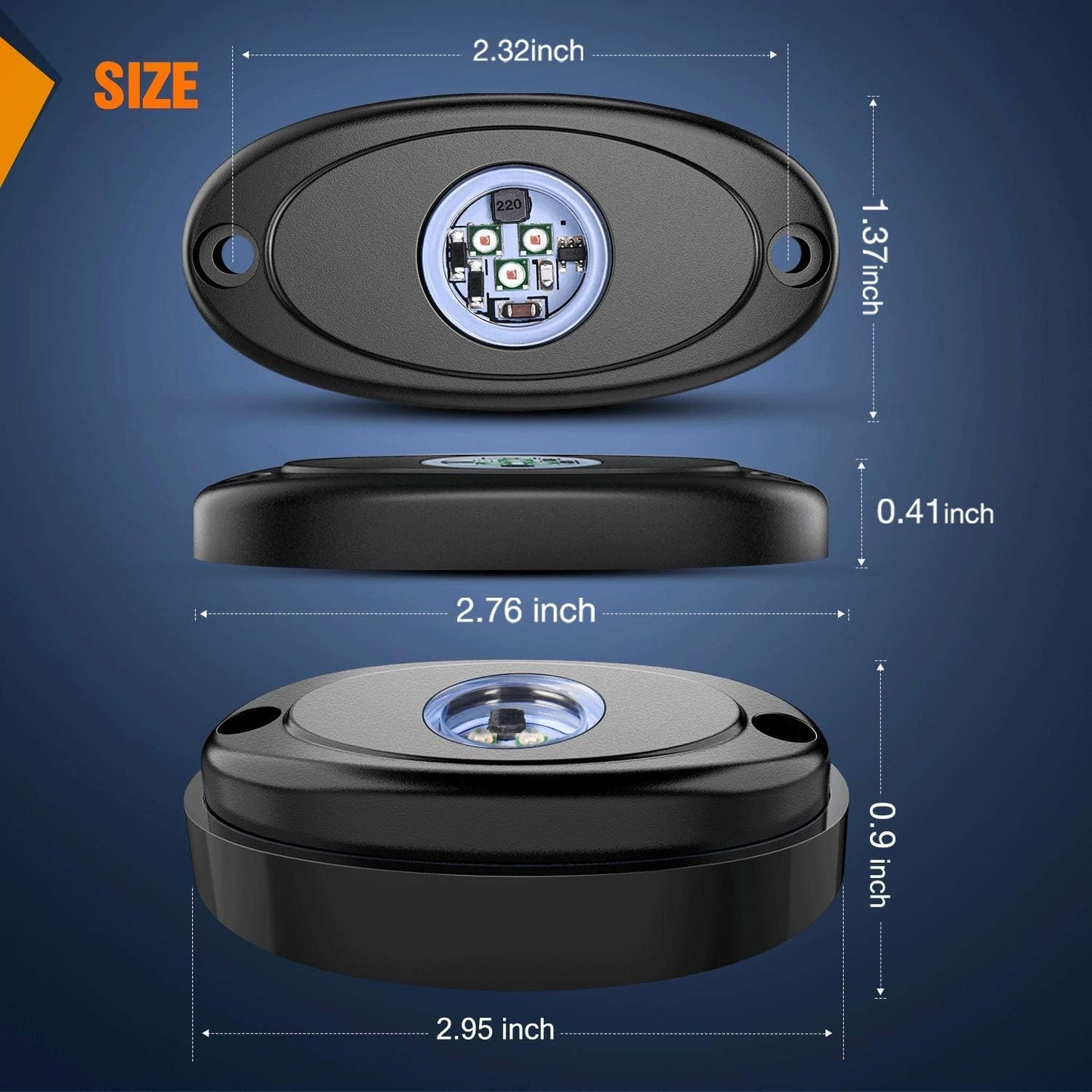 Nilight LED Rock Light 6PCS Underglow Wheel Well Pods Waterproof Exterior Underbody Roof Rack Side Lamps for Car Truck Pickups ATV UTV SUV Motorcycle Boat, Red Color