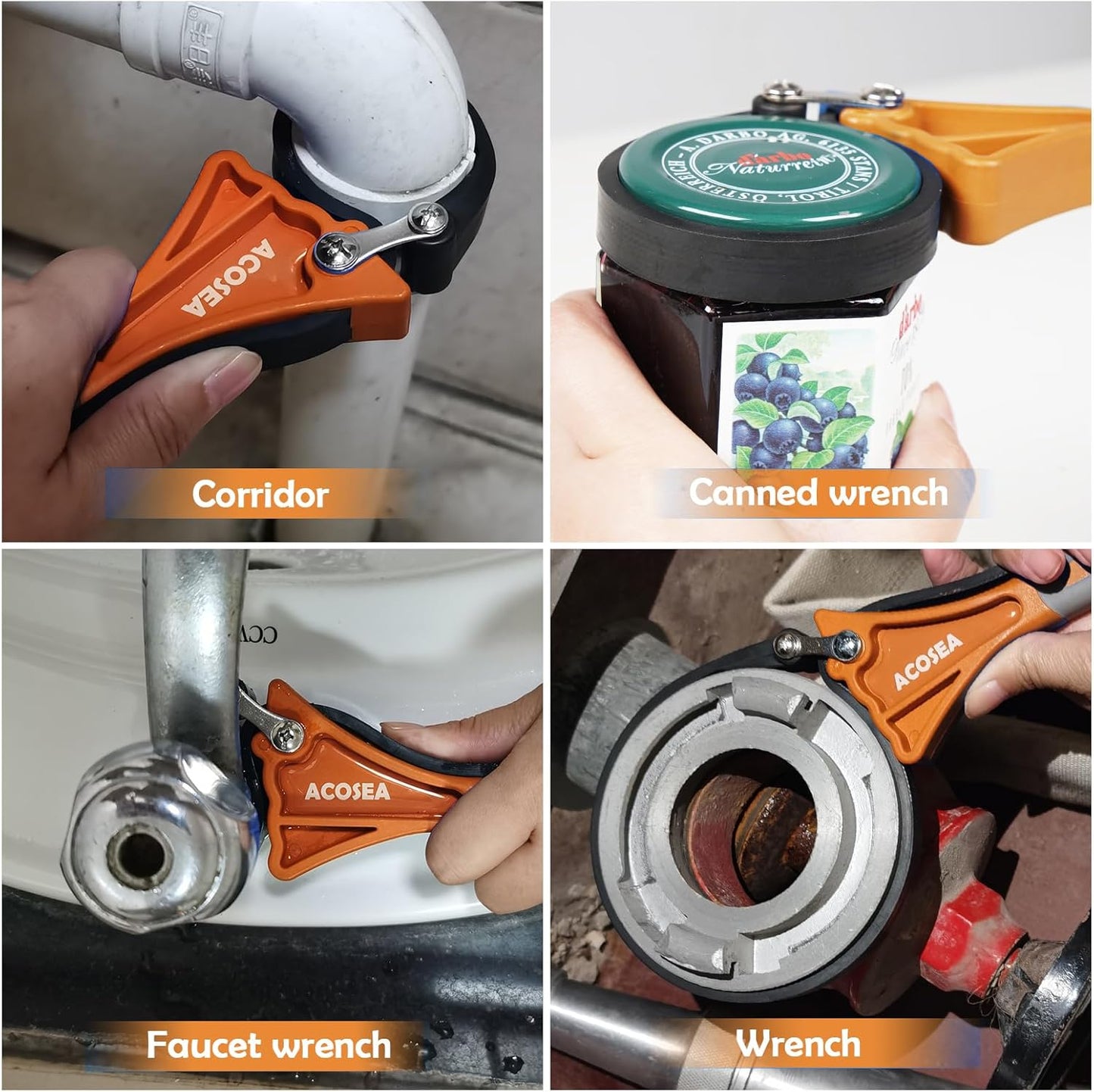 2-Pack Strap Wrench,Oil Filter Wrench with Diameter 6" and 4" Heavy Duty Rubber Strap,Adjustable Blet Wrench as Jar Opener,Water Filter,Plumbing,Sink Wrench Faucet Tool