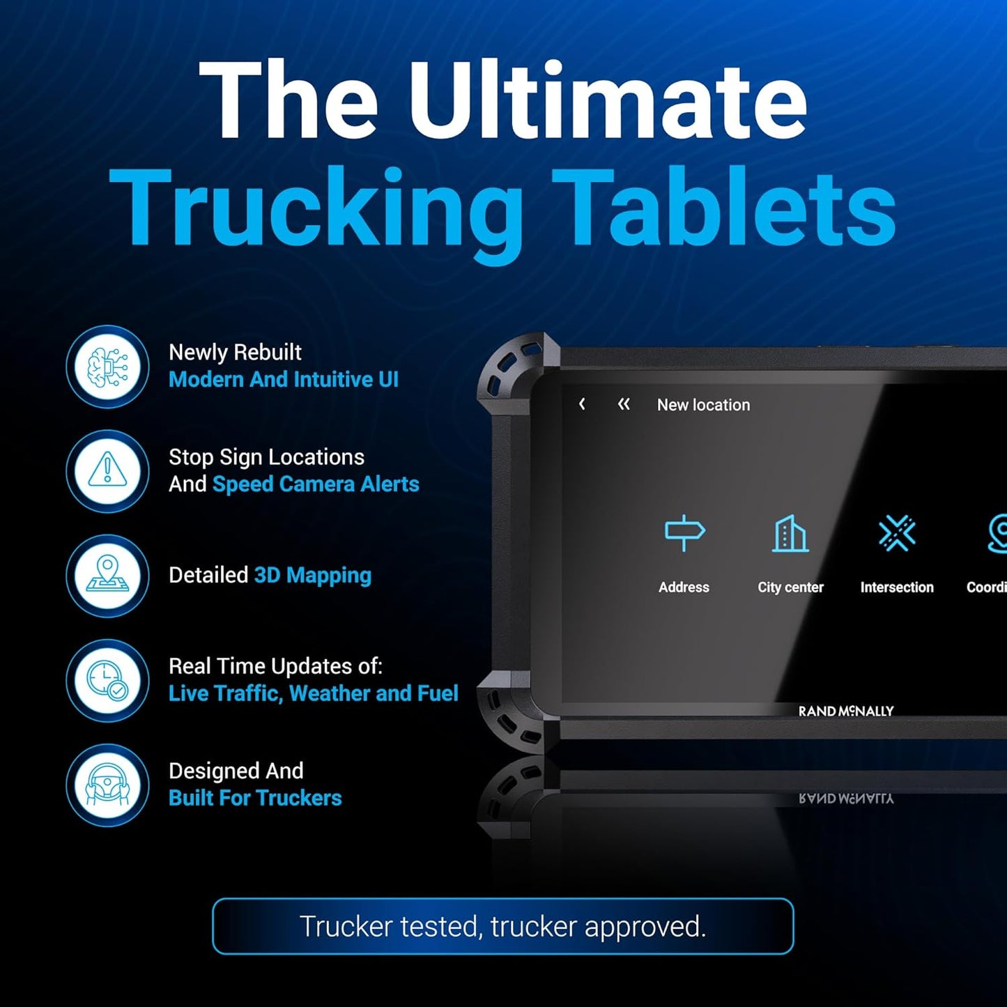 Rand McNally RANDTAB6 6-inch GPS Truck Navigator with Industry's Best Custom Trucking Routes, Rand Navigation 2.0 with 2025 Maps