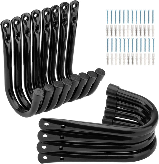 Garage Storage Hooks 3.5Inch Heavy Duty Wall Mounted Garage Utility Hooks 12 Pack Hangers Great for Tools Bikes Ladders Chairs