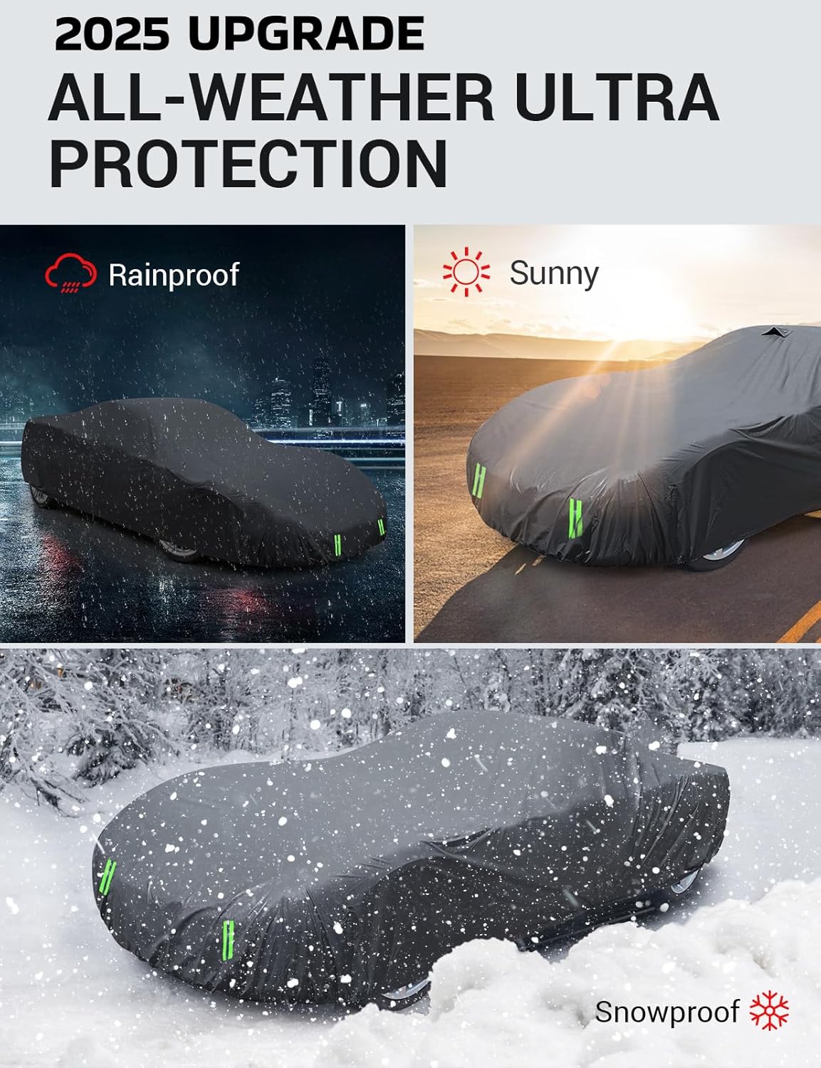 Proadsy 2025 Upgrade Car Cover Compatible with C5 Corvette 1997-2004 Windproof All Weather Waterproof Sun Rain UV Dust Snow Protection Outdoor Covers