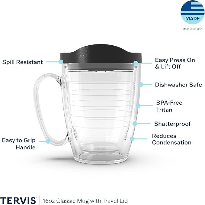 Tervis Dog Sayings Made in USA Double Walled Insulated Tumbler Travel Cup Keeps Drinks Cold & Hot, 16oz Mug, Classic
