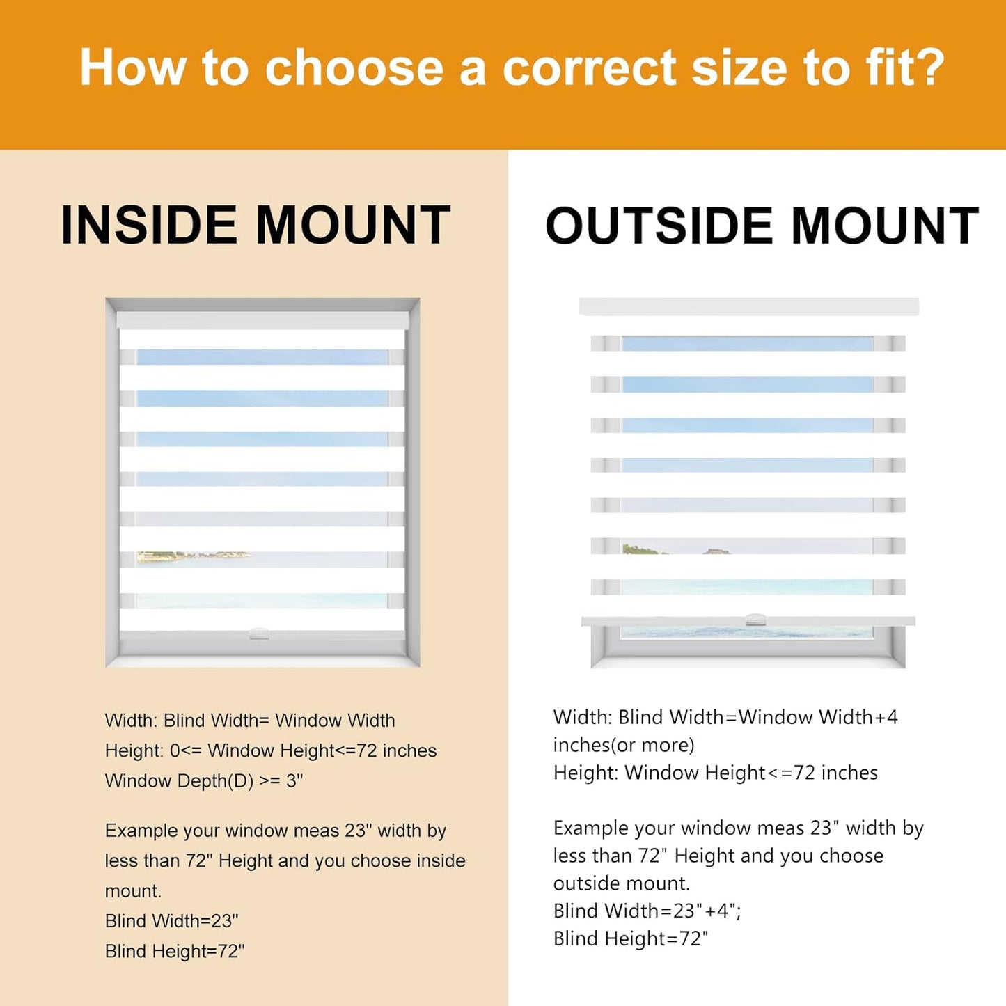 Persilux Cordless Zebra Blinds for Windows (47" W X 47" H, White) Free-Stop Roller Windows Shades Dual Layer Light Control for Day and Night, Light Filtering Sheer Shades for Home, Easy to Install