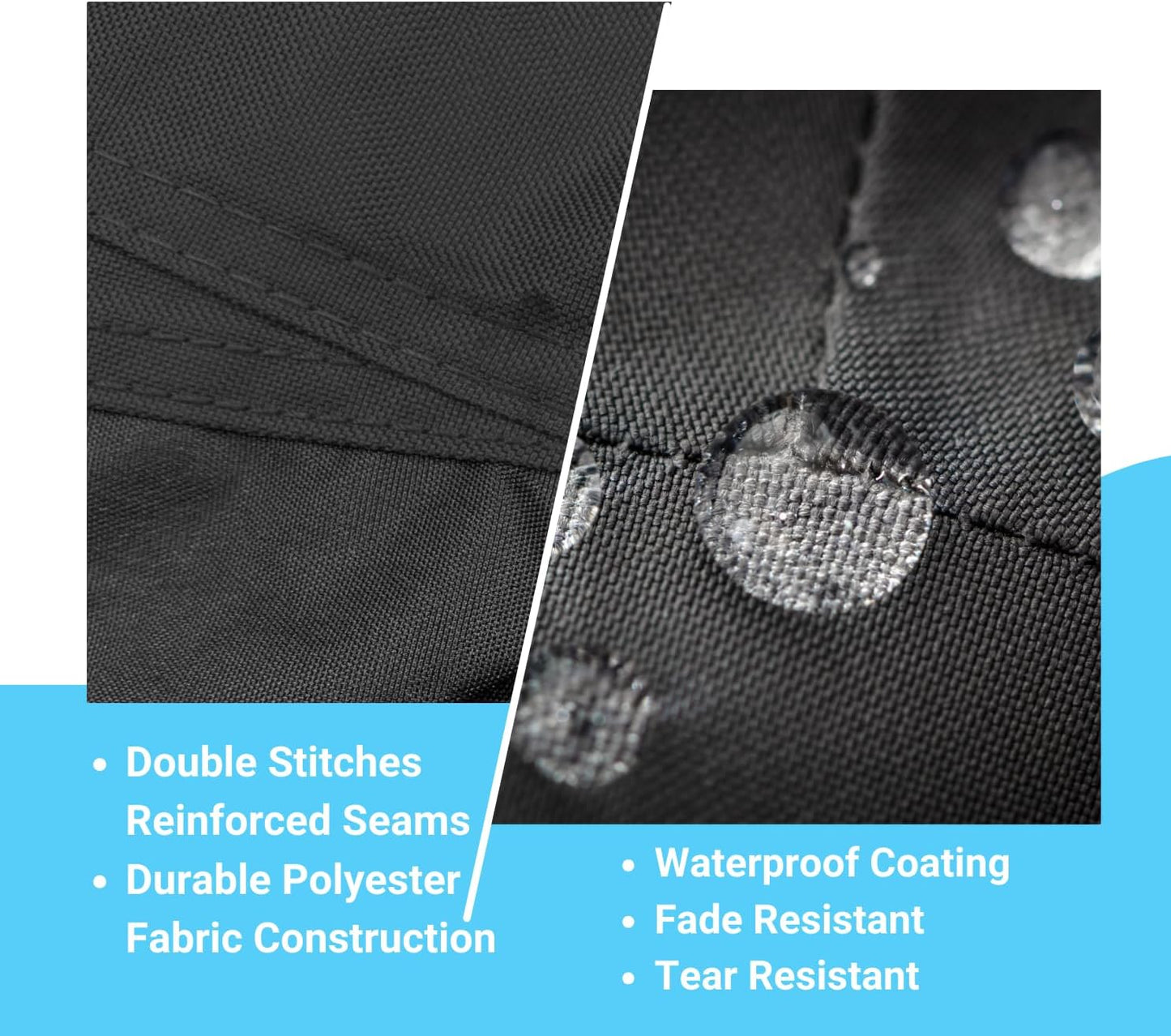 Deluxe Motorcycle Cover, Waterproof All Weather Outdoor Protection Universal Motorcycle Cover, Fade & Tear Proof Polyester fits Motorbike up to 97" L