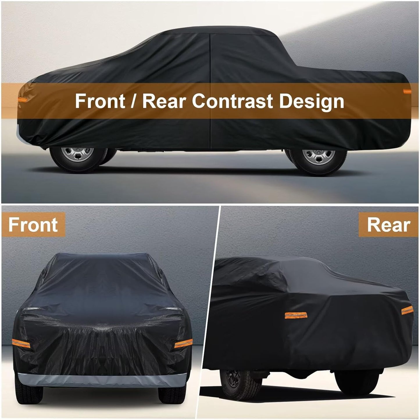 Kayme Truck Cover Custom Fit Dodge Ram 2500/3500(1994-2025) Extended/Quad/Regular SB. Full Exterior Heavy Duty Outdoor Pickup Truck Car Cover Waterproof All Weather.Car Tarp Wind Sun Dust Protection.