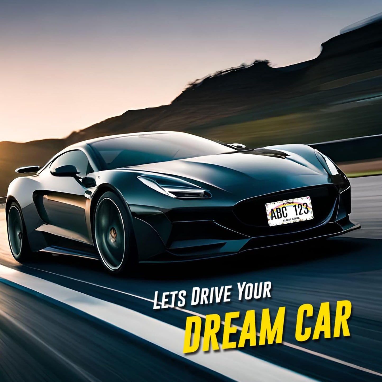 Easily Distracted by Birds License Plate Frame Funny Birds License Plate Holder Colorful License Plate for Car Decoration Stainless Steel Animal Auto Parts with Screws Men Women 12.3" x 6.3"