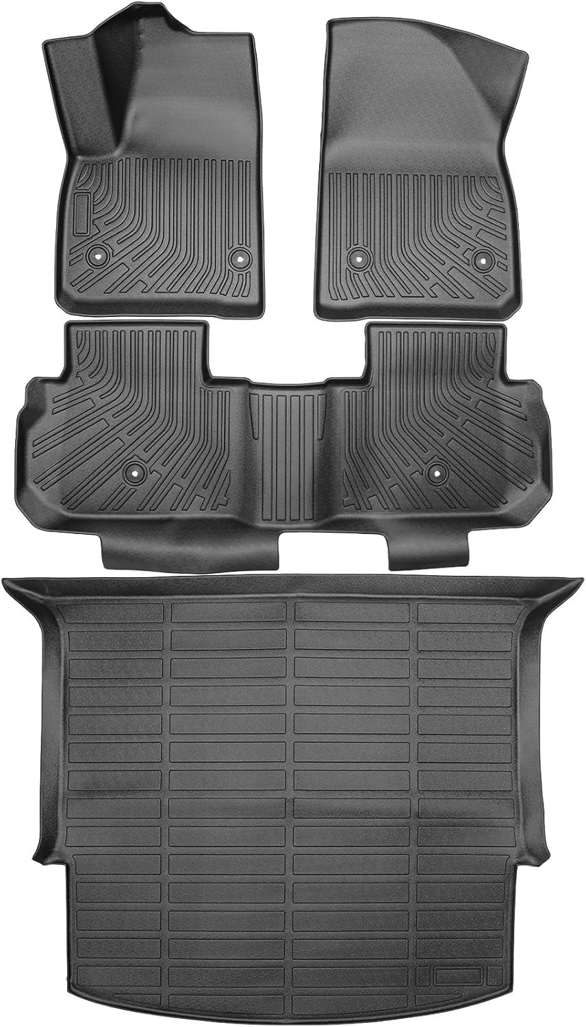 Floor Mats & Cargo Liner Set Fit for Chevy Blazer 2019-2024 2025 All Weather Protection TPE Anti-Slip Odorless Automotive Full Set Custom Chevrolet Blazer Car Mats Accessories