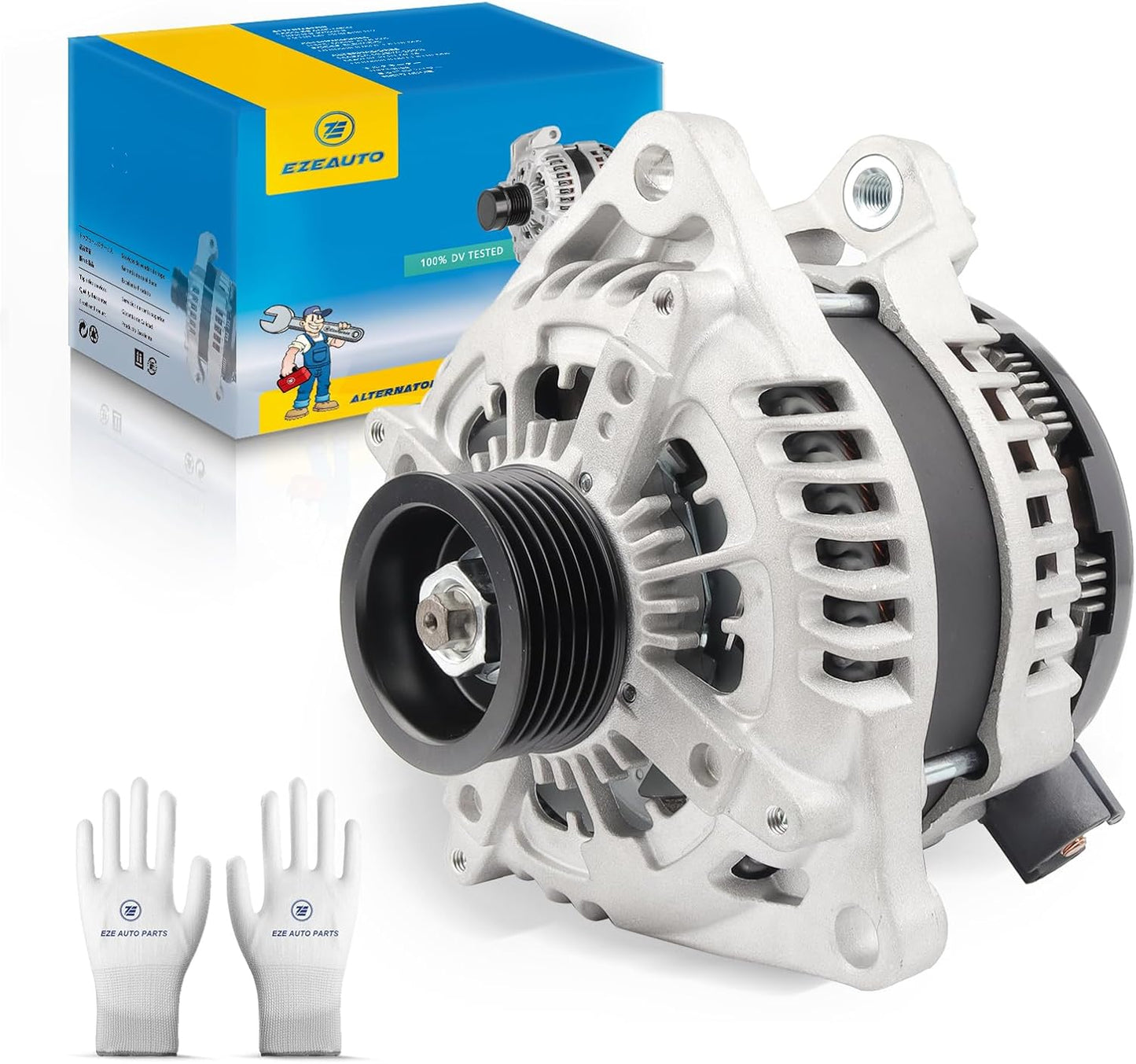 Ezexpreze Alternator Compatible with Ford F-150 F150 2015-2020 5.0L V8, 12V 240A 6-Groove Pulley Clockwise, OE# 44000 42103 FL3T10300JA FL3Z10346G HL3710300FA HL3Z10346F 1042110081 1042110080