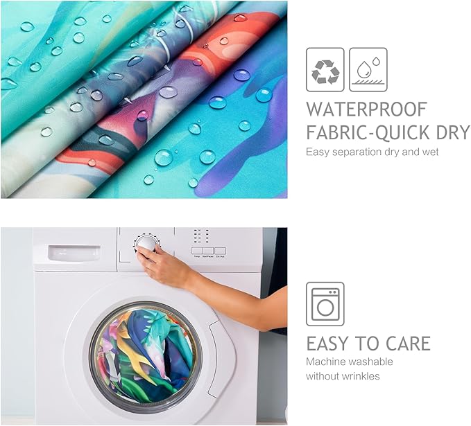 Vimorco Diving Cat Shower Curtain, Funny Cat Shower Curtains for Bathroom, Waterproof Quick-Dry Polyester Fabric Shower Curtain, Dolphin Jellyfish Ocean Bathroom Set, Bath Curtain Decor,72''x 72''