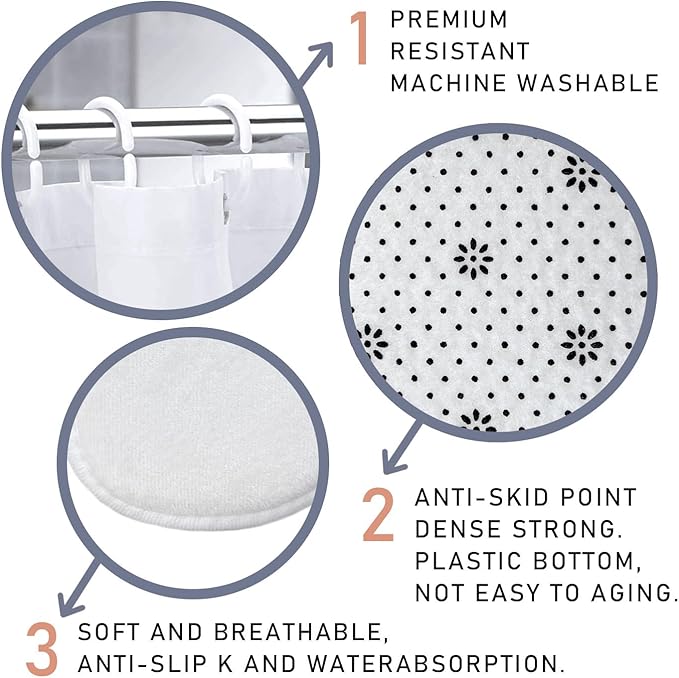SVBright 4PCs Kids Bathroom Sets Cat Shower Curtain Set 72Wx72H Cartoon Cute Animal Funny Child Bathroom Rug Quick Dry Bath Rug Mat Toilet Mat U-Shape Cover Nonslip Washroom Decor Shower Accessories