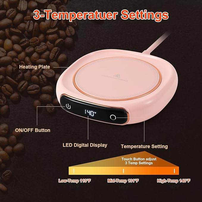 Best Mom Ever Coffee Mug Warmer & Mug Set for Desk, Cup Warmer, Office & Mothers Day Valentine's Day Birthday Gifts from Daughter Son, Beverage Warmer with 3 Temperature Setting, 8Hours Auto Shut Off