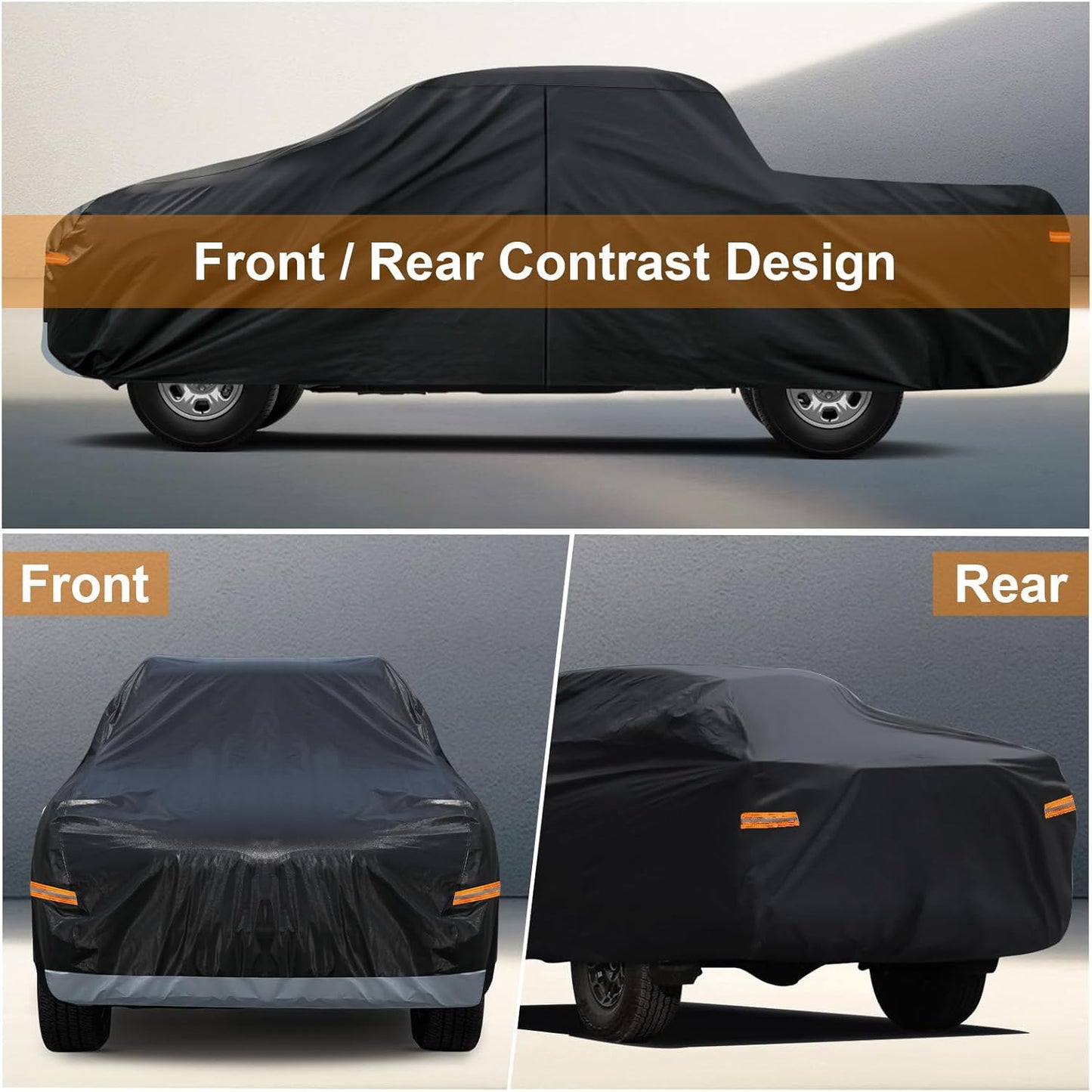 Kayme Truck Cover Custom Fit GMC Sierra(2002-2025) Double/Extended/Crew Cab SB. Full Exterior Heavy Duty Outdoor Pickup Truck Car Cover Waterproof All Weather.Car Tarp for Wind Sun Dust Protection.