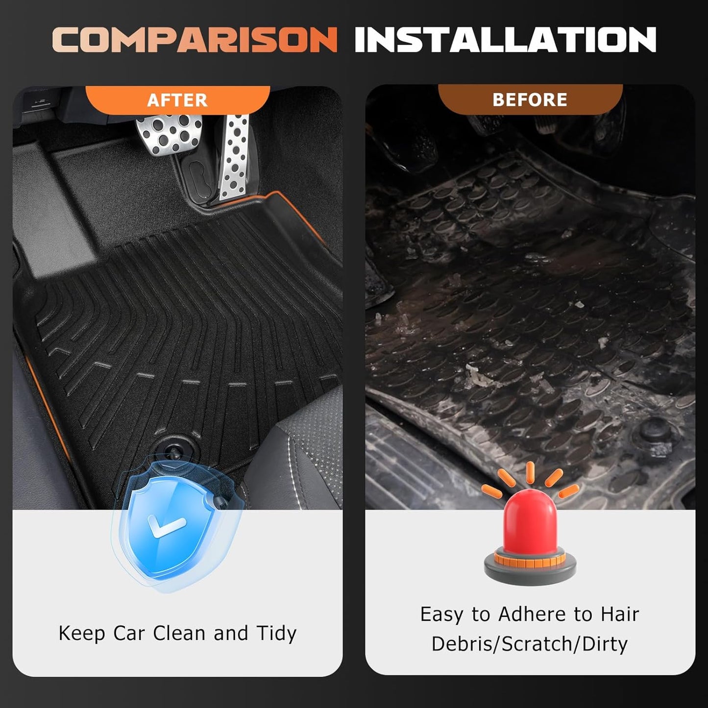 Floor Mats & Cargo Liner Set Custom Fit for Cadillac XT5 2025 2017-2024 All Weather Protection for Car Mats Anti-Slip TPE Floor Liners Cadillac XT5 Accessories Waterproof Trunk Mat, Black