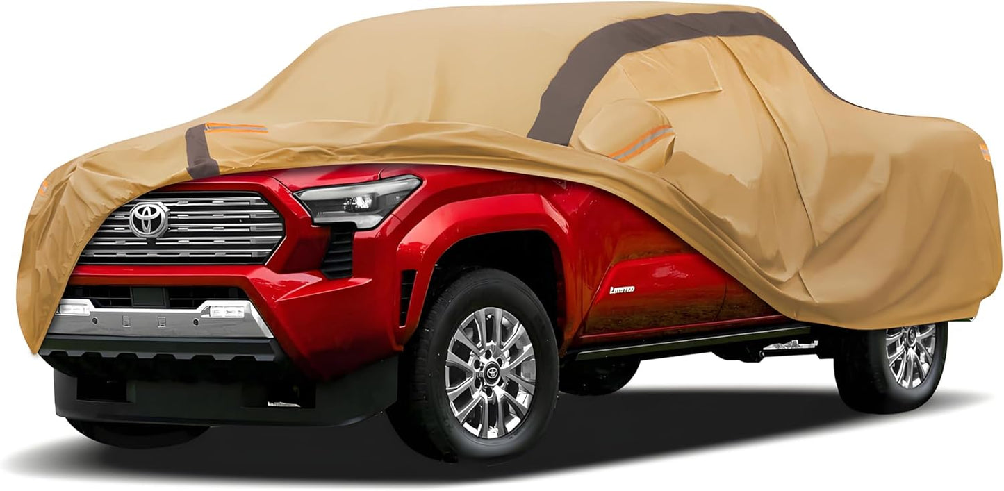 Tacoma Car Cover Waterproof All Weather Compatible with Toyota Tacoma 2005-2024, Outdoor Anti-UV Sun Rain Protection Full Exterior Cover