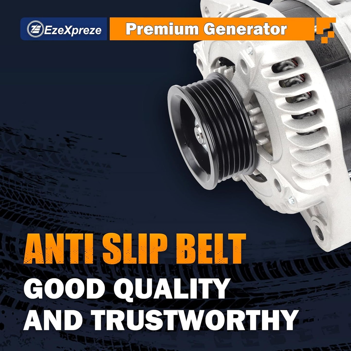 EzeXpreze New Alternator fit for Honda for Accord 2004 2005 2006 2007 130Amp 12V Compatible V6 3.0L, Replace# 104210-3500, 104210-4480, 104210-4481, 31100-RCB-Y01, 31100-RCB-Y02, 31100-RCB-505RM