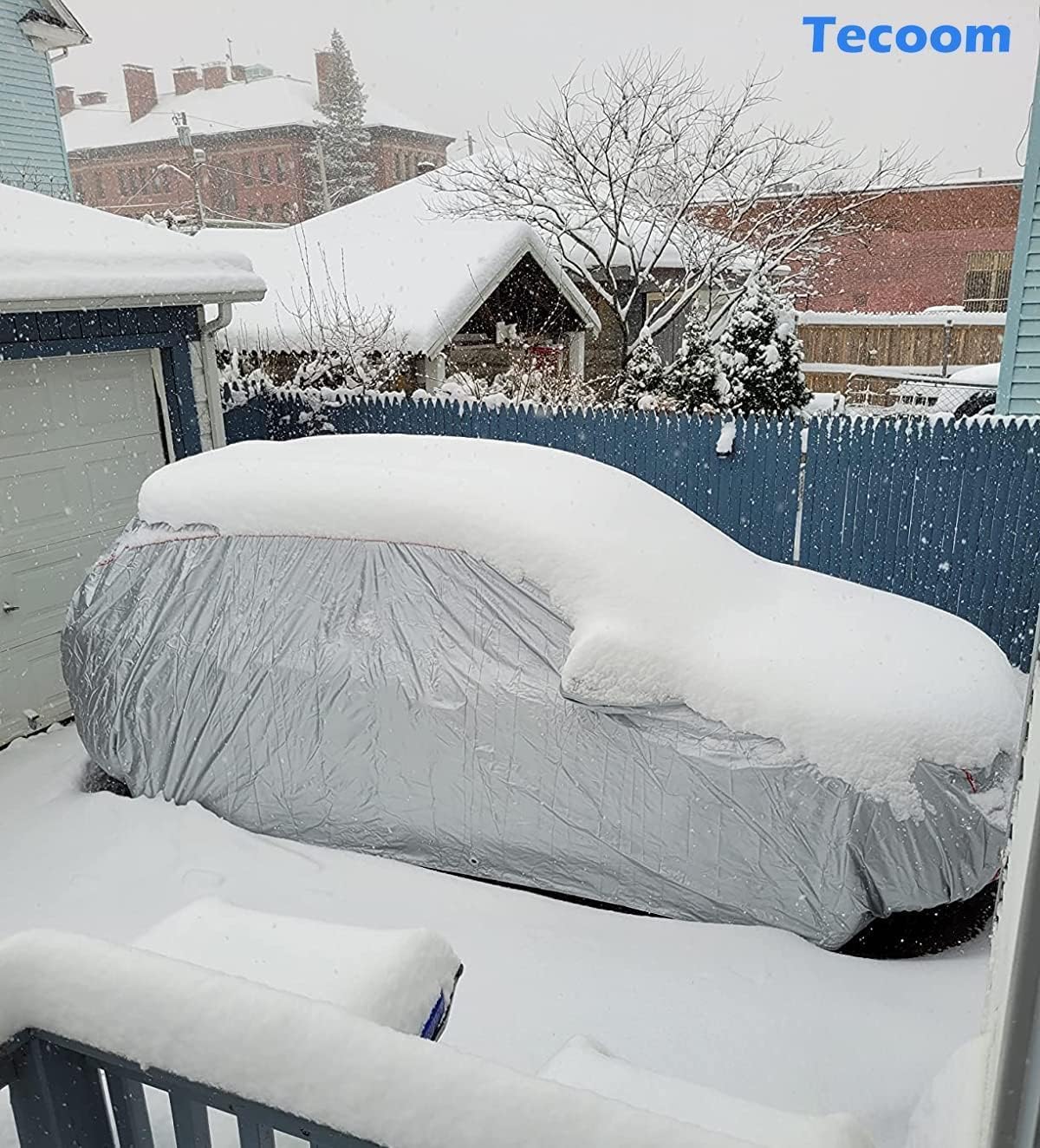 Tecoom Waterproof Car Cover for Tesla Model Y Honda CRV, UV Protection Car Covers for Toyota Corolla RAV4 Jeep, Door Zipper/Lock Windproof Car Cover All Weather Outdoor Indoor Fit 170-190 Inches SUV